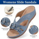 Stylish Women's Wedge Sandals - Comfortable Summer Slides