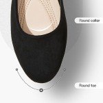 Stylish Black Round Toe Ballerina Flats for Women