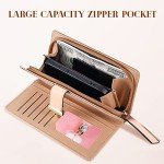 Cute Pink Leather Bifold Wallet for Women