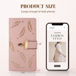 Cute Pink Leather Bifold Wallet for Women