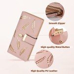 Cute Pink Leather Bifold Wallet for Women