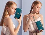 RFID Blocking Leather Wallet for Women - Large Capacity