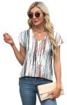 Trendy Plus Size Tie Dye V Neck Shirt