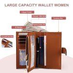 Yiijay Women's RFID Blocking Leather Trifold Wallet