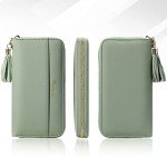 Travelambo Women's Tassel Bifold Clutch Wallet