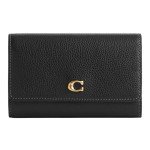 Coach Pebble Leather Essential Medium Flap Wallet