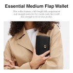 Coach Pebble Leather Essential Medium Flap Wallet