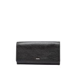 Fossil Logan Leather RFID Wallet Clutch, Black