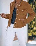 Luvamia Women's Casual Long Sleeve Button Jacket