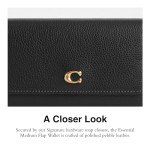 Coach Pebble Leather Essential Medium Flap Wallet