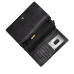 Fossil Logan Leather RFID Wallet Clutch, Black