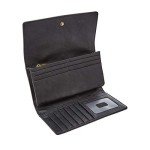 Fossil Logan Leather RFID Wallet Clutch, Black