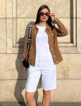 Luvamia Women's Casual Long Sleeve Button Jacket