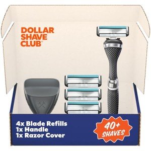 Travel Shave Set with Refill Cartridges and Handle