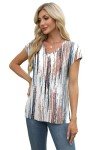 Trendy Plus Size Tie Dye V Neck Shirt