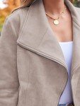 AUTOMET Women’s Cropped Faux Leather Jacket - Apricot