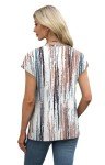 Trendy Plus Size Tie Dye V Neck Shirt