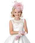 Girls Blush Pink Tea Party Hat and Accessories