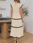 ZESICA Women's Flutter Sleeve Summer Midi Dress