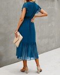 Floral Bohemian Midi Dress for Women