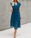 Floral Bohemian Midi Dress for Women
