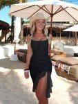 Chic Ruched Bodycon Midi Dress in Black