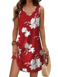 Aokosor Women's Floral V Neck Summer Sundress