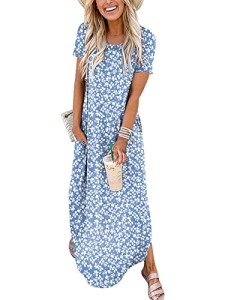 ANRABESS Women's Floral Print Summer Maxi Dress