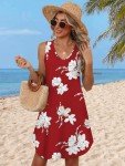 Aokosor Women's Floral V Neck Summer Sundress