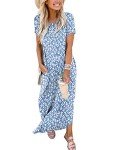 ANRABESS Women's Floral Print Summer Maxi Dress
