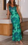 PrettyGarden Women's Summer Floral Maxi Dress - Green