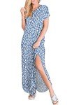ANRABESS Women's Floral Print Summer Maxi Dress
