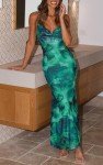 PrettyGarden Women's Summer Floral Maxi Dress - Green