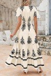 PrettyGarden Women’s Summer V-Neck Boho Maxi Dress