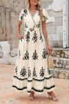 PrettyGarden Women’s Summer V-Neck Boho Maxi Dress