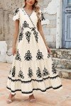 PrettyGarden Women’s Summer V-Neck Boho Maxi Dress