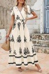 PrettyGarden Women’s Summer V-Neck Boho Maxi Dress