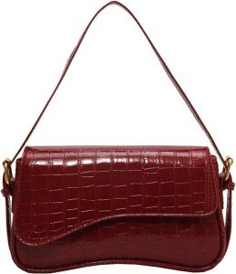 Crocodile Red Y2K Style Small Shoulder Bag