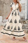 PrettyGarden Women’s Summer V-Neck Boho Maxi Dress