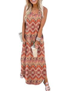 SAMPEEL Women's Summer Maxi Boho Vacation Dress