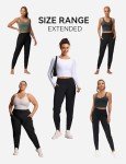Women's Black Tapered Joggers with Pockets