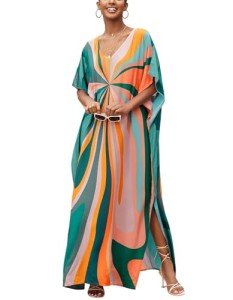 Plus Size Beach Kaftan Maxi Dress Coverup