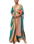 Plus Size Beach Kaftan Maxi Dress Coverup
