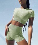 OLCHEE Women’s Seamless Acid Wash Workout Set