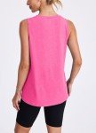 Pink Sleeveless Workout Tops for Women - Size M