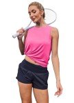 Pink Sleeveless Workout Tops for Women - Size M