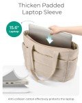 Lightweight Quilted Tote Bag for Women - Grayish Brown