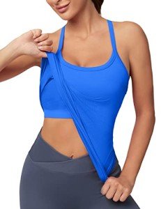 MathCat Women's Seamless Workout Tank with Bra