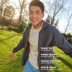 Hanes Eco-Smart Full-Zip Hoodie for Men, Black