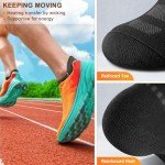 BULLIANT Men’s Ankle Running Socks - 6 Pairs